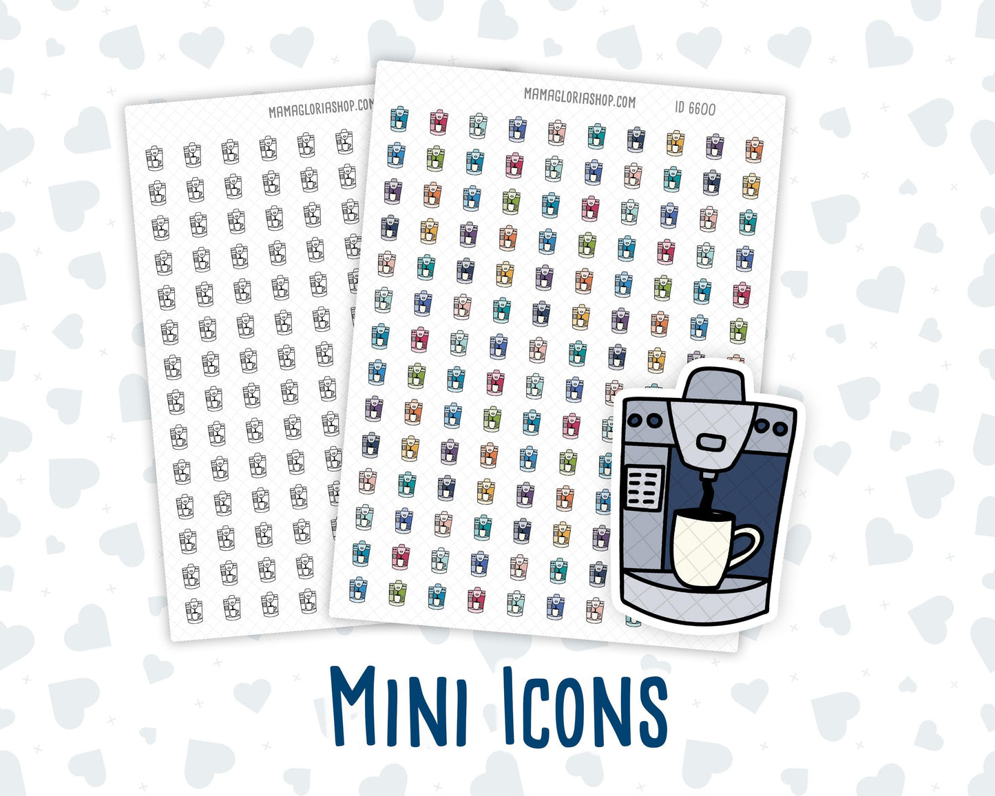 Coffee Maker - Coffee Routine - Doodle Icon-Sticker