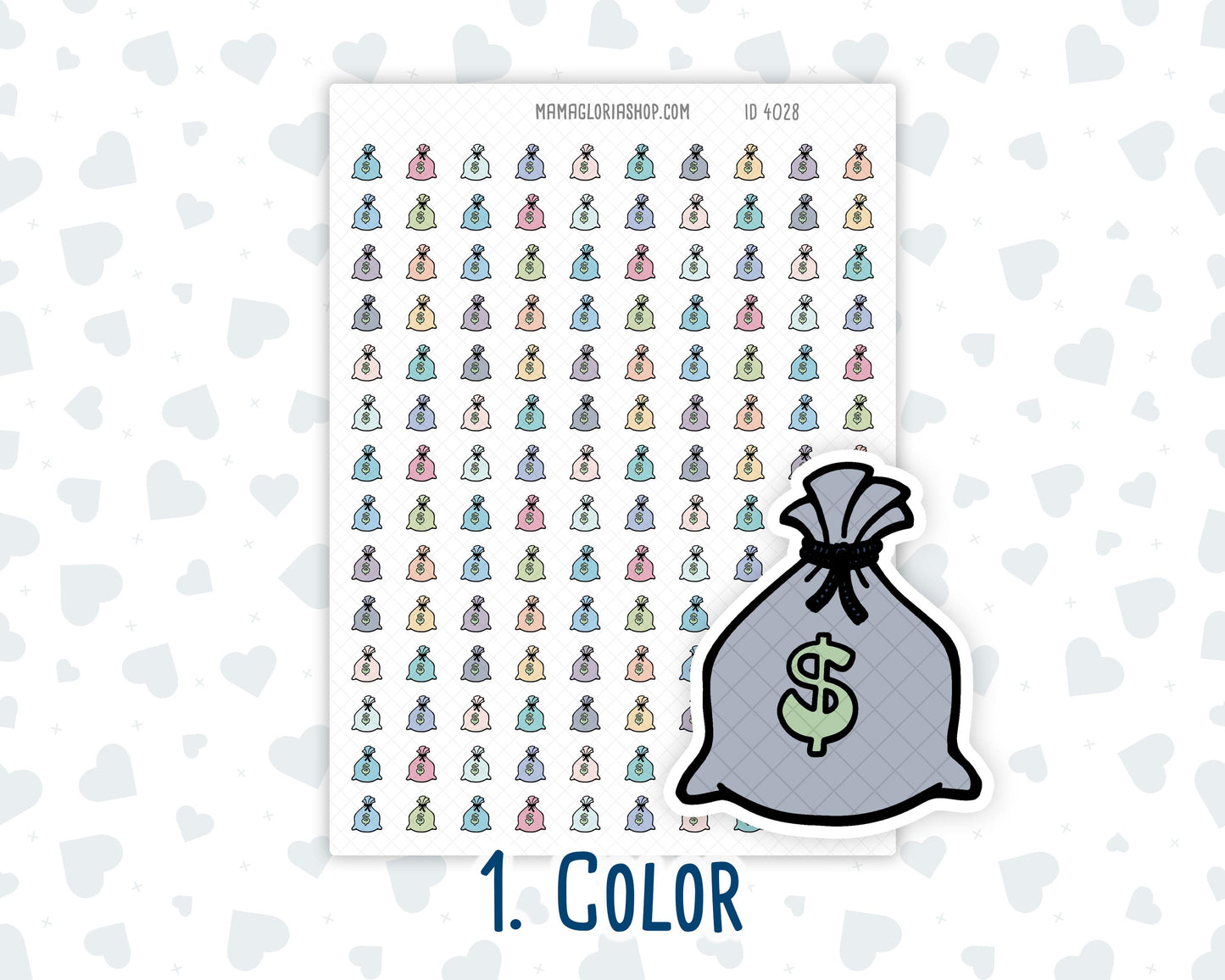 Money Bag - Savings - Cash Budget - Doodle Icon-Sticker