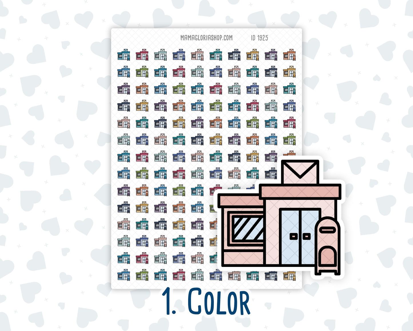 Post Office - Mail Drop - Send Package - Doodle Icon-Sticker