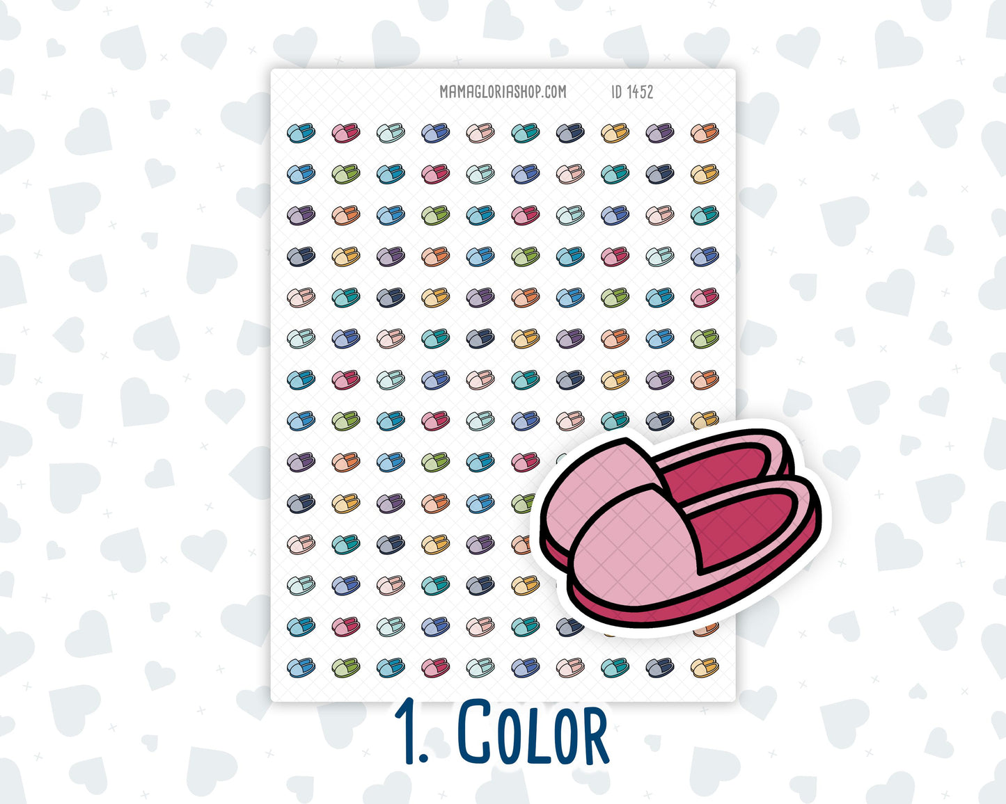 Slippers - Cozy Home - Relaxation - Lounge Time - Doodle Icon-Sticker