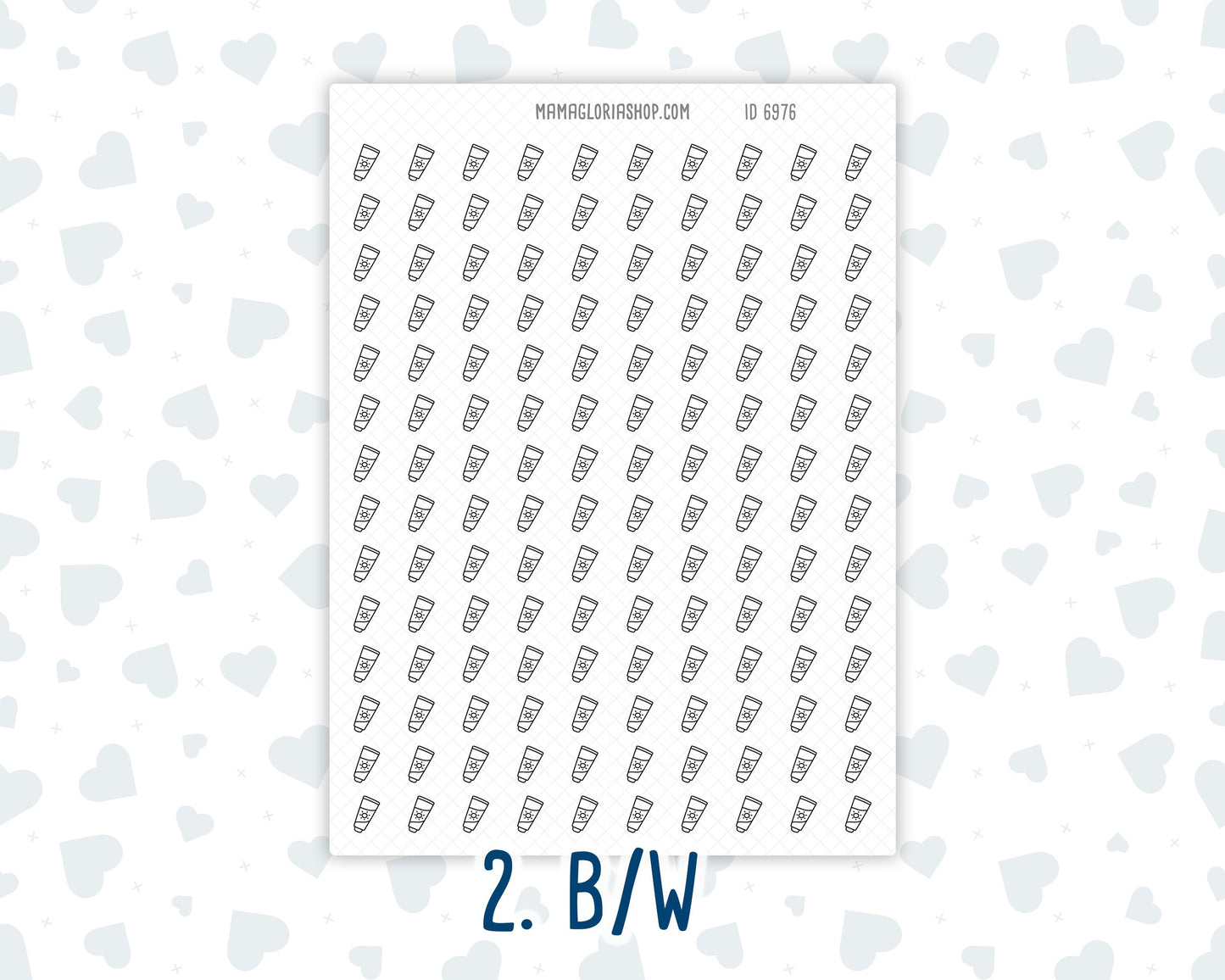 Sunscreen - SPF Lotion - Summer Skincare - Doodle Icon-Sticker