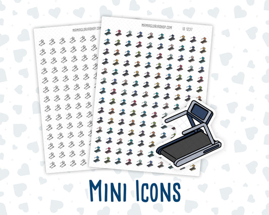 Treadmill - Fitness Machine - Workout - Gym - Doodle Icon-Sticker