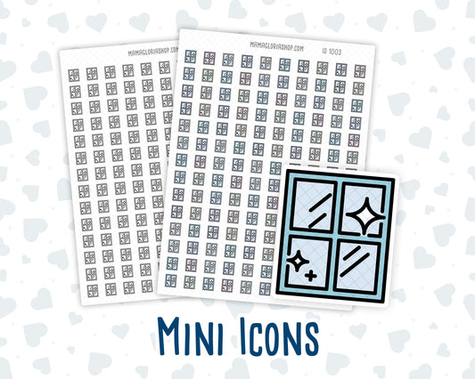 Window Cleaning - Sparkling Window - Doodle Icon-Sticker