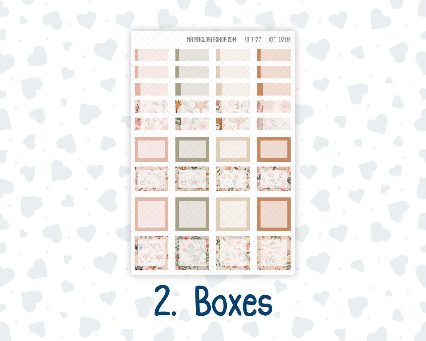 HP - Monthly - Kit 0209- Forest Friends - March- For Mini Happy Planner
