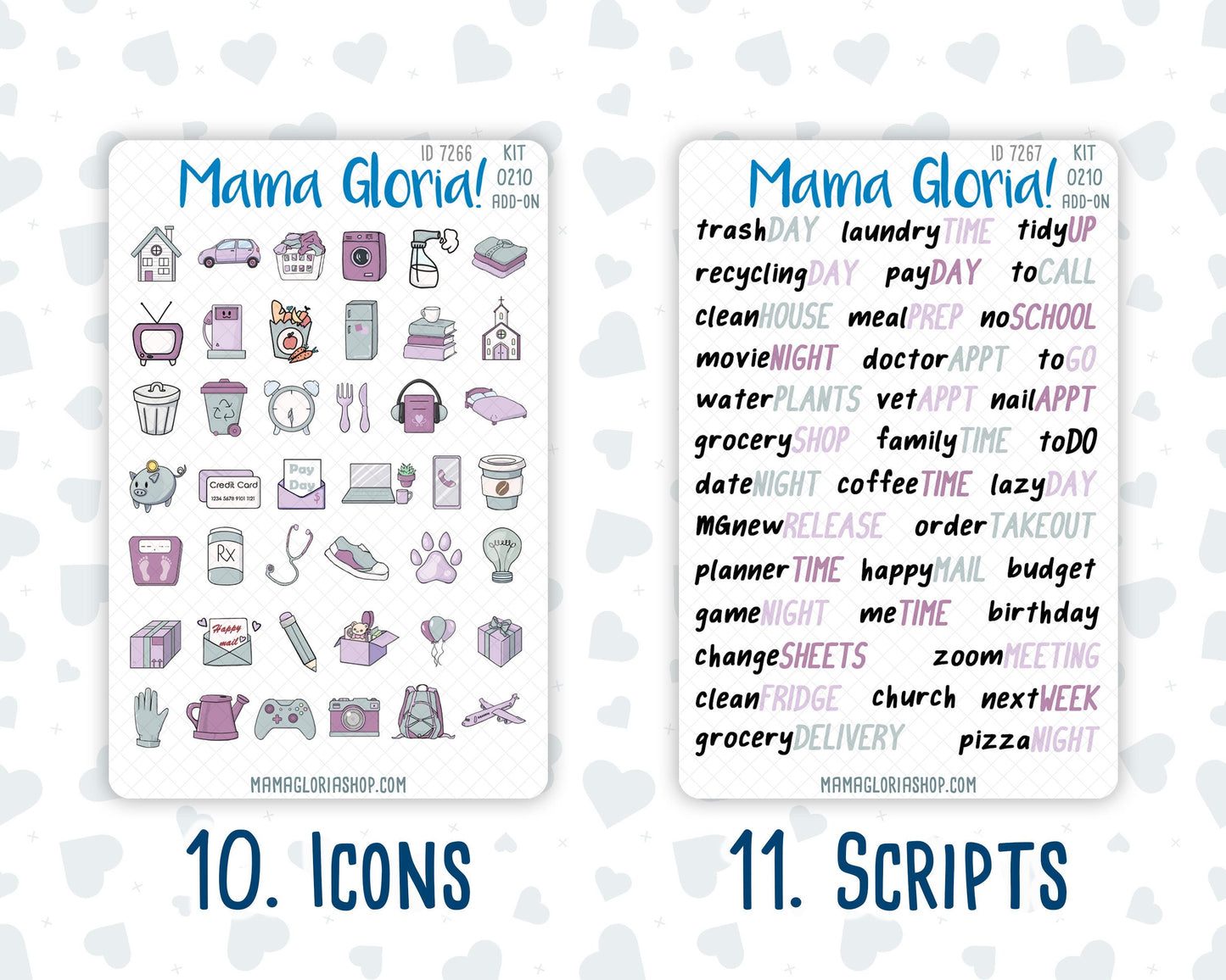 Kit 0210 Add Ons - Paris Dream - March- Planner Stickers - Kit