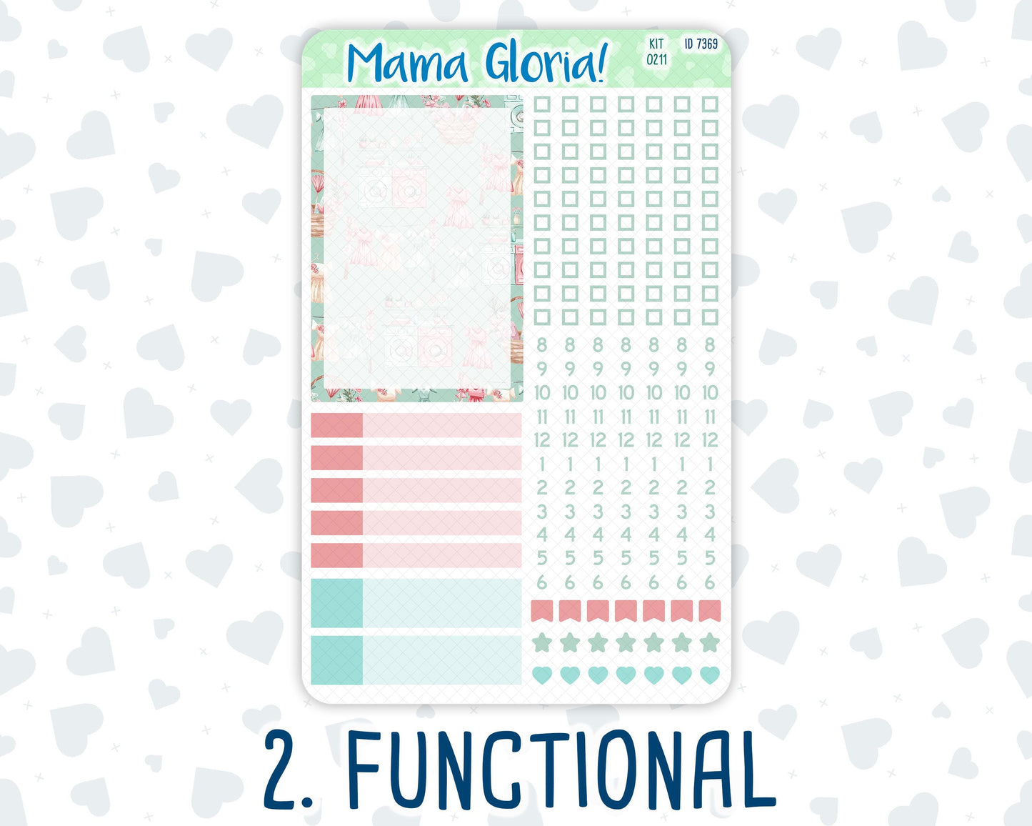 Kit 0211- A5 Compact Vertical -Spring Chores - Weekly - March
