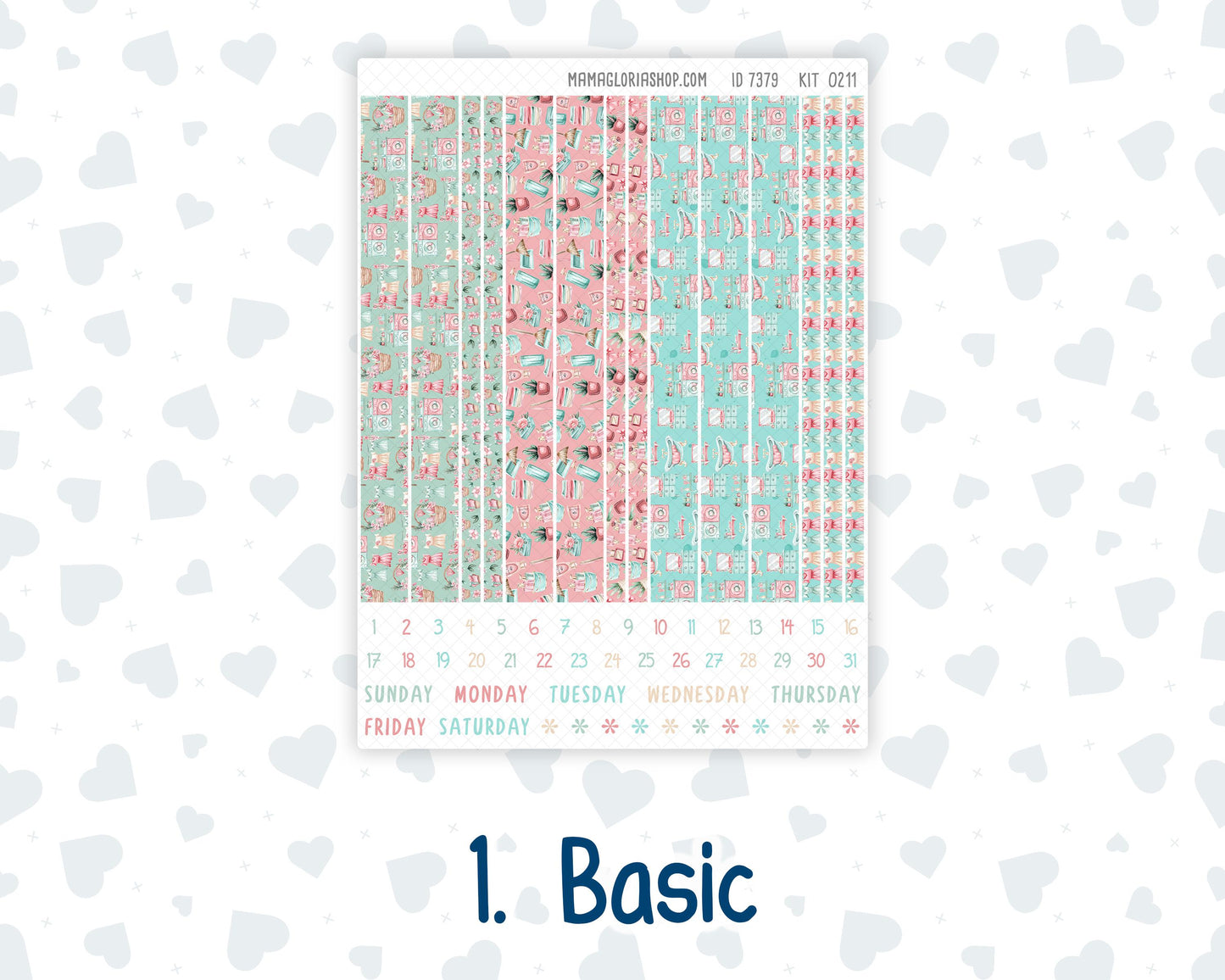 Kit 0211 A5 Plum Paper Daily - Spring Chores - Planner -March