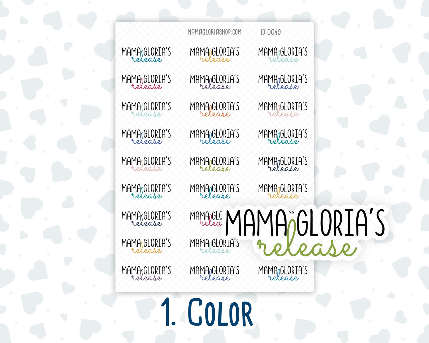 Mama Gloria's Release - Text Stickers For Planners - Handwritten