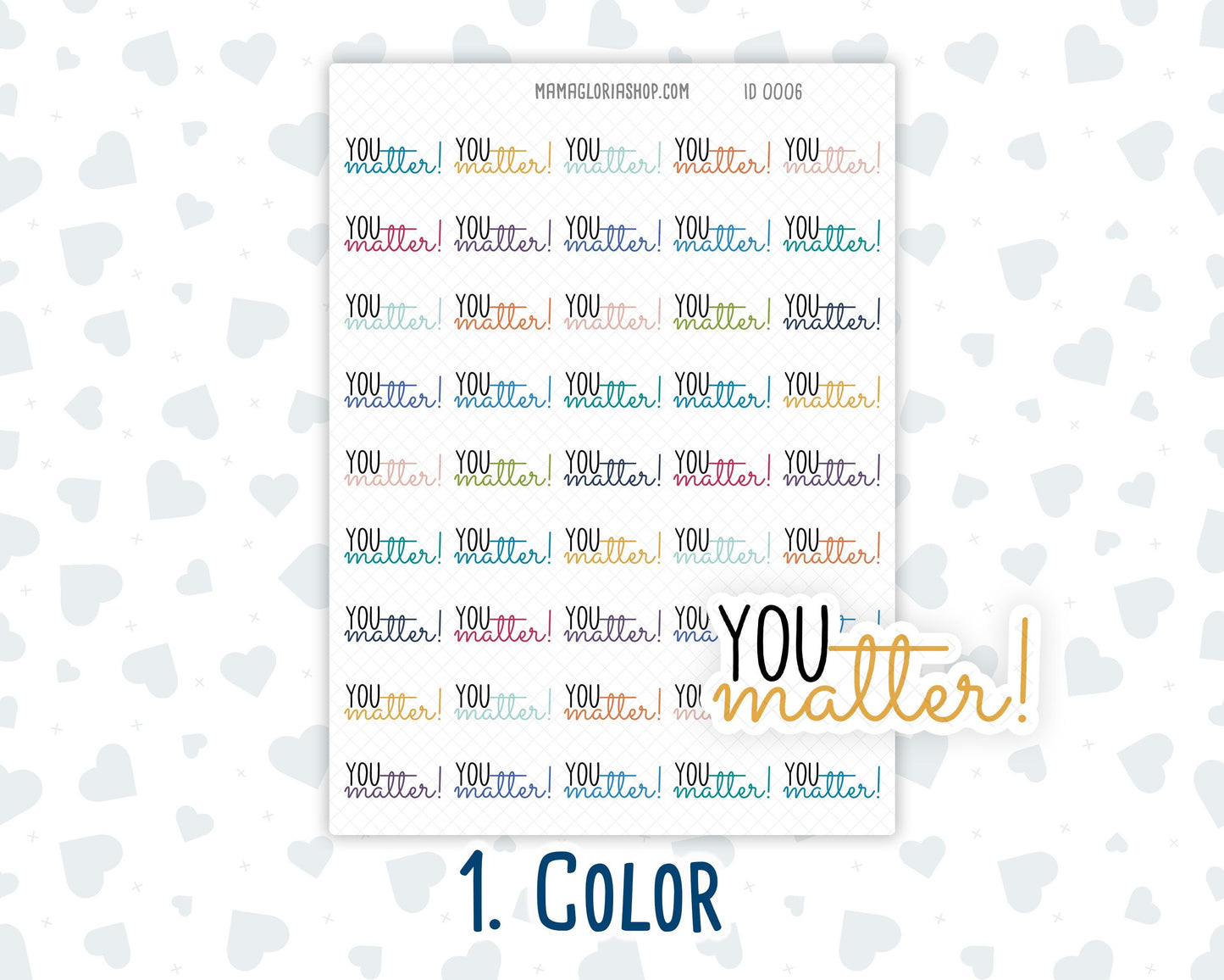 You Matter - Text Stickers For Planners - Handwritten