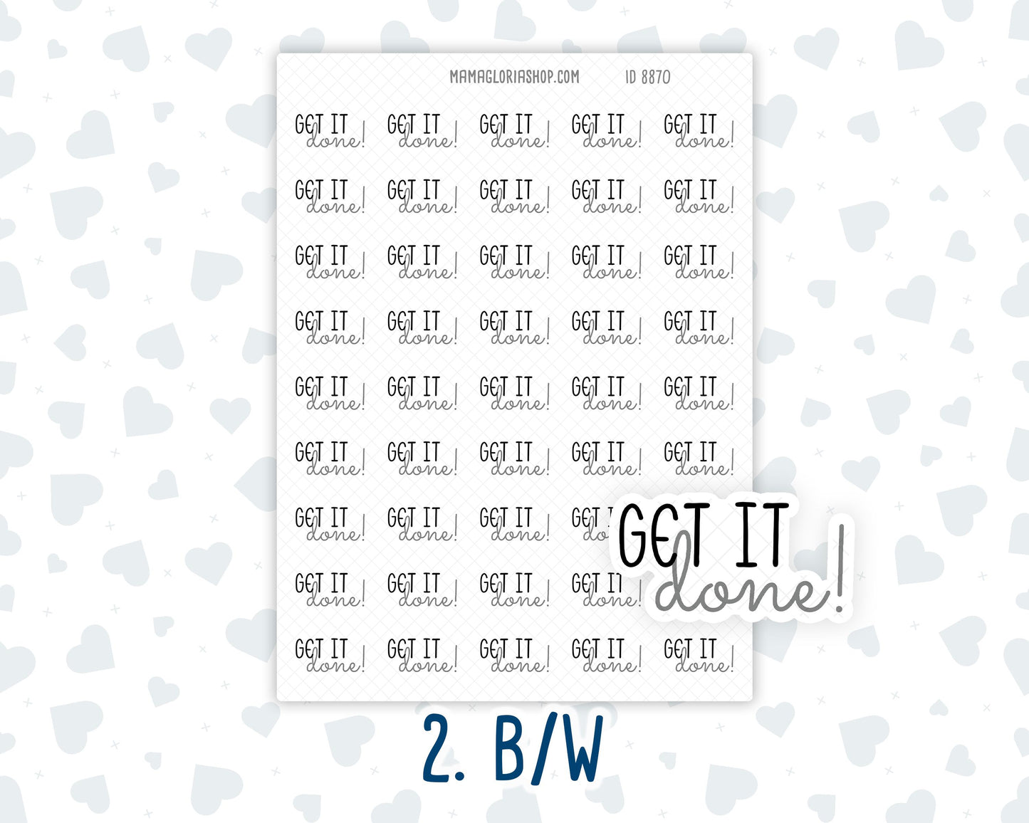 Get It Done - Text Stickers For Planners - Handwritten