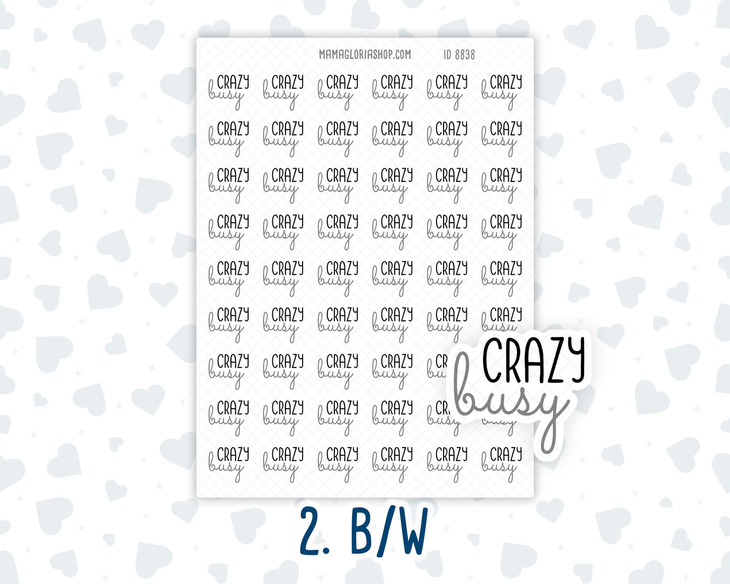 Crazy Busy - Text Stickers For Planners - Handwritten