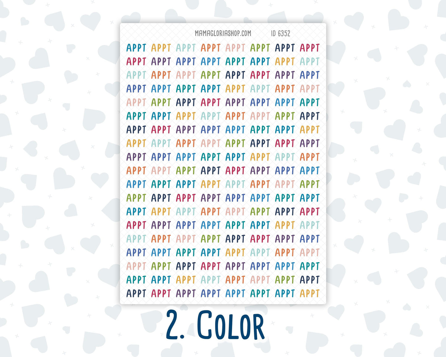 Appt- Script Stickers For Planners - Headers