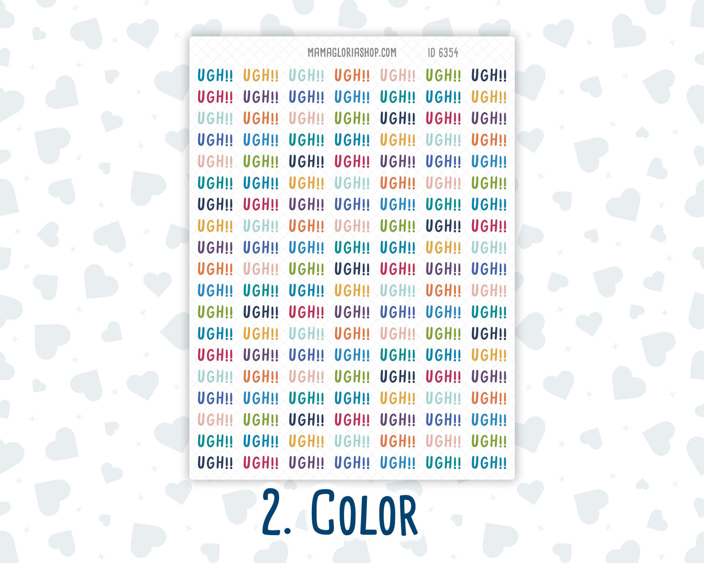 UGH!! - Script Stickers For Planners - Headers