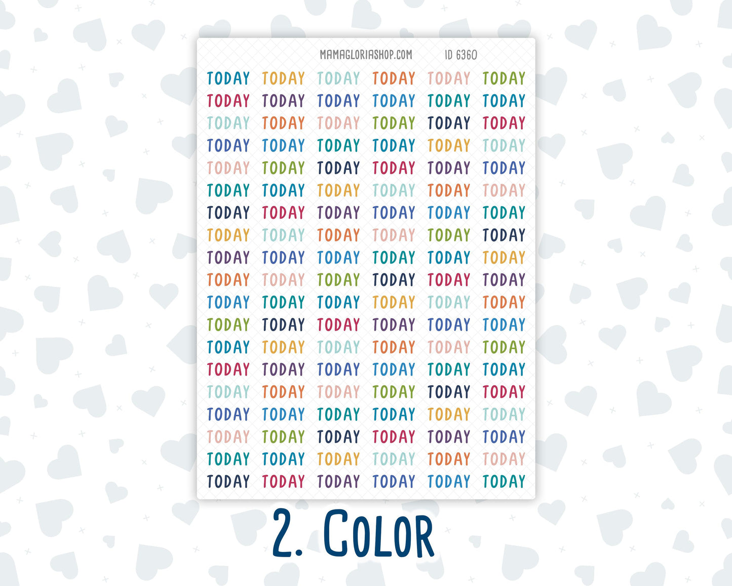 Today - Script Stickers For Planners - Headers