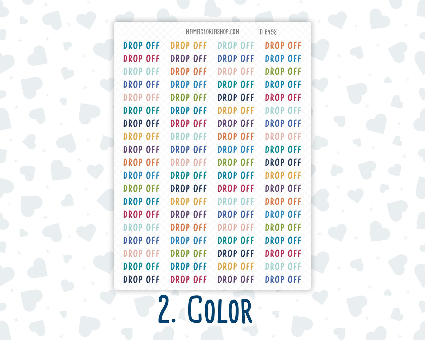 Drop Off- Script Stickers For Planners - Headers