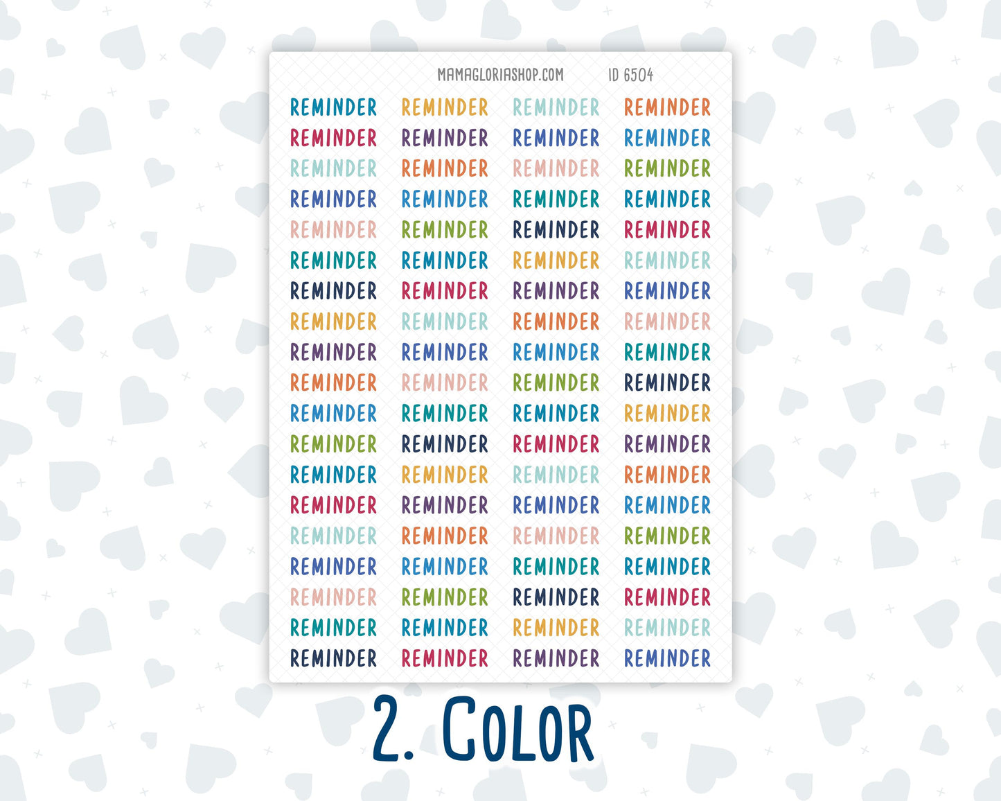 Reminder - Script Stickers For Planners - Headers