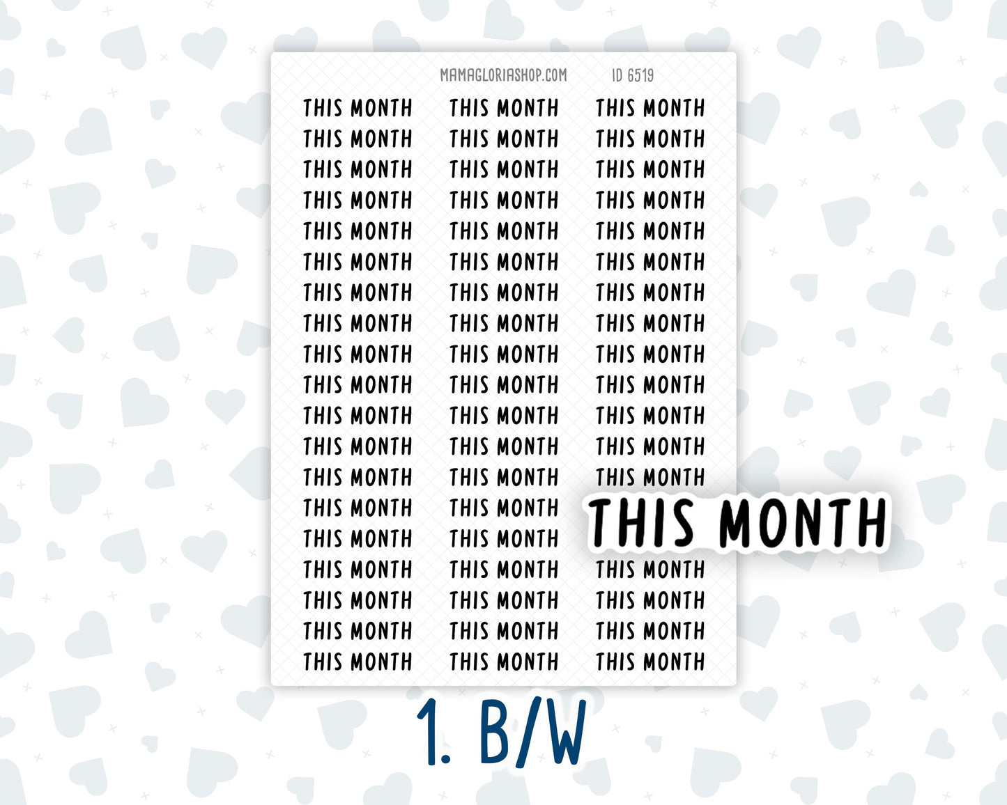 This Month - Script Stickers For Planners - Headers