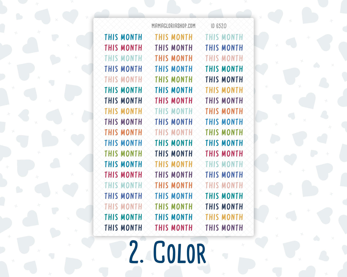 This Month - Script Stickers For Planners - Headers