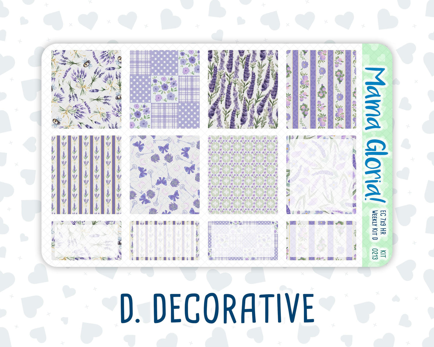 Kit 0213-7x9 - Provence- Weekly Kit For EC Horizontal Planners - April