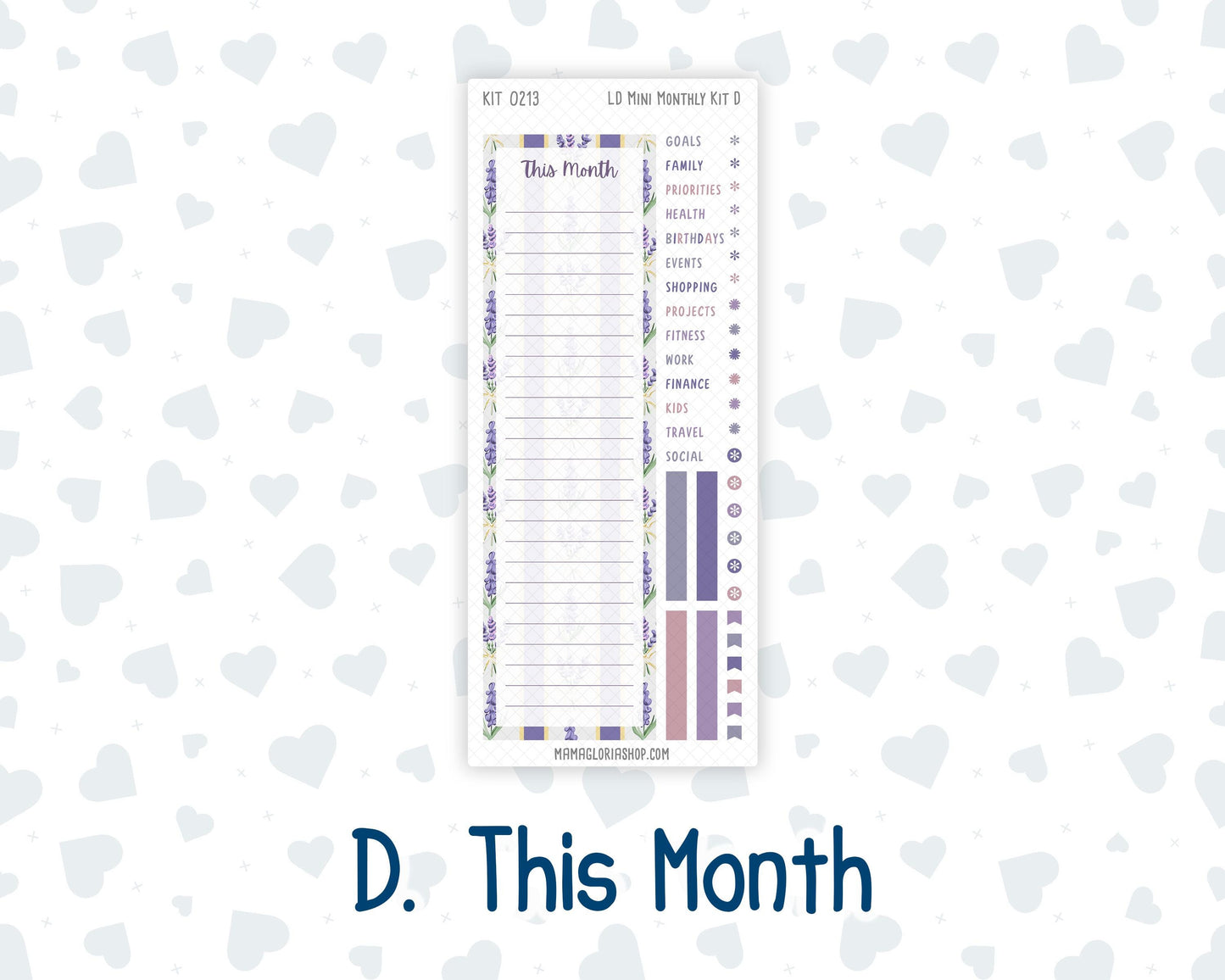 Kit 0213 Laurel Denise Mini Size – Monthly - Provence- April