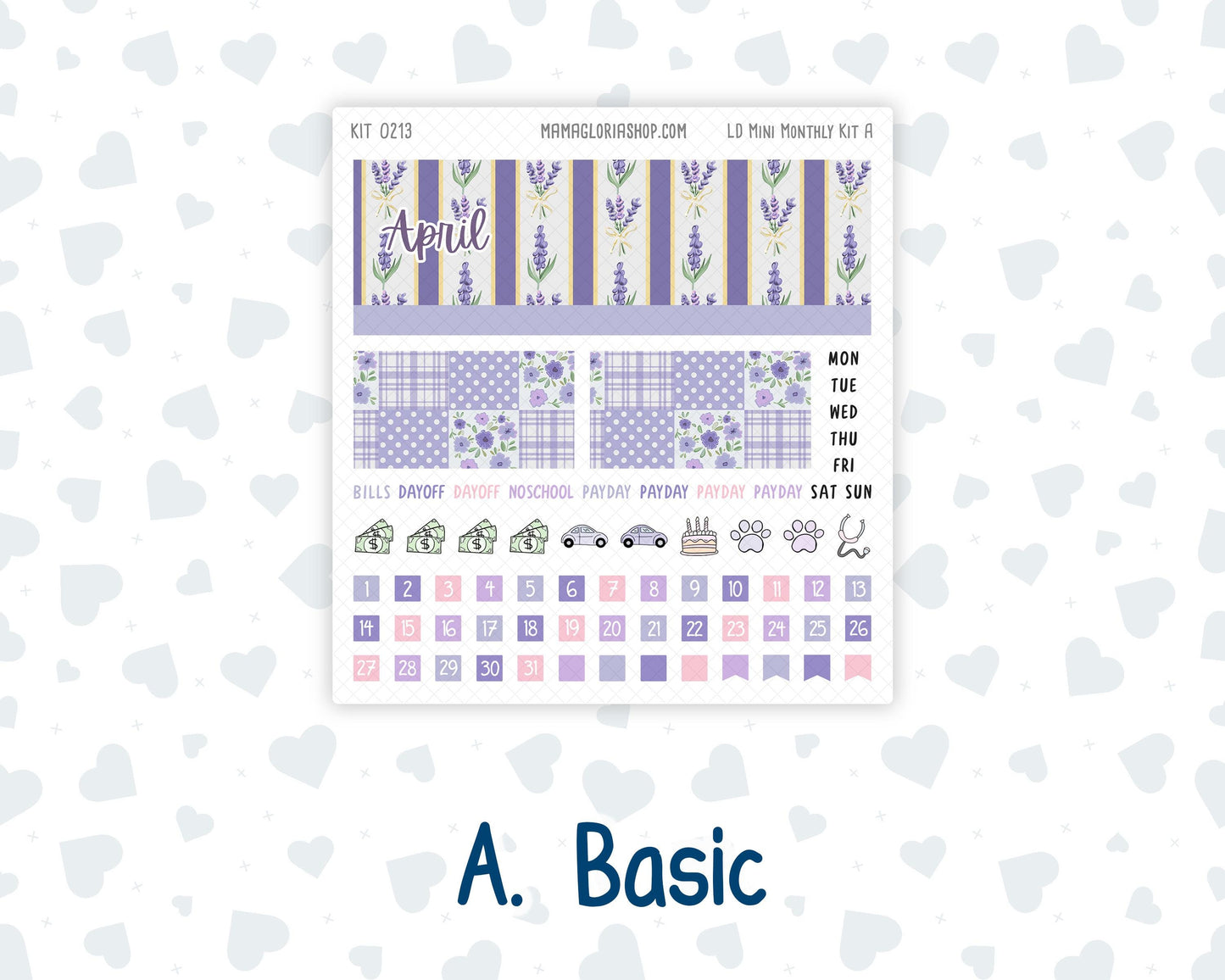 Kit 0213 Laurel Denise Mini Size – Monthly - Provence- April