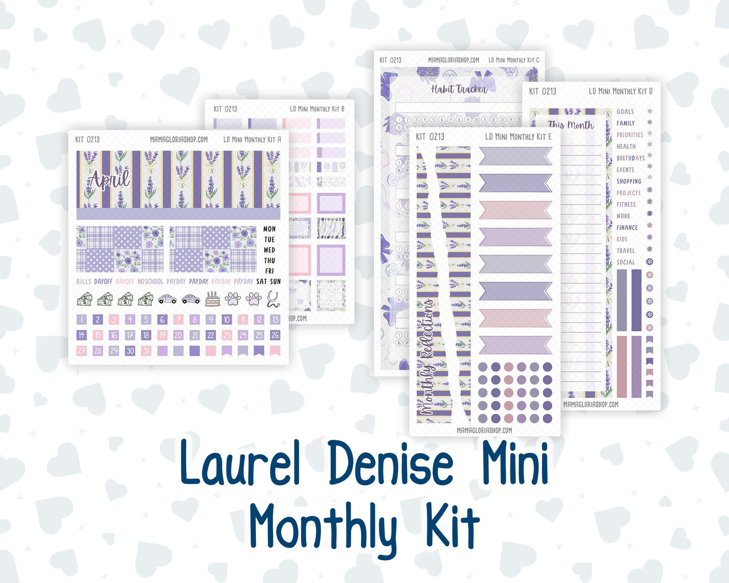 Kit 0213 Laurel Denise Mini Size – Monthly - Provence- April