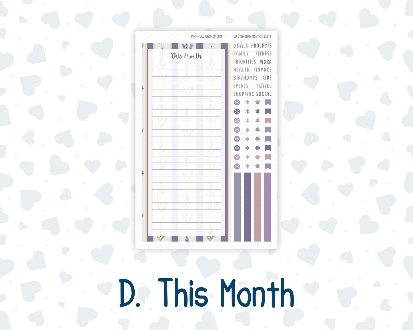 Kit 0213 Laurel Denise Standard Size – Monthly - Provence - April