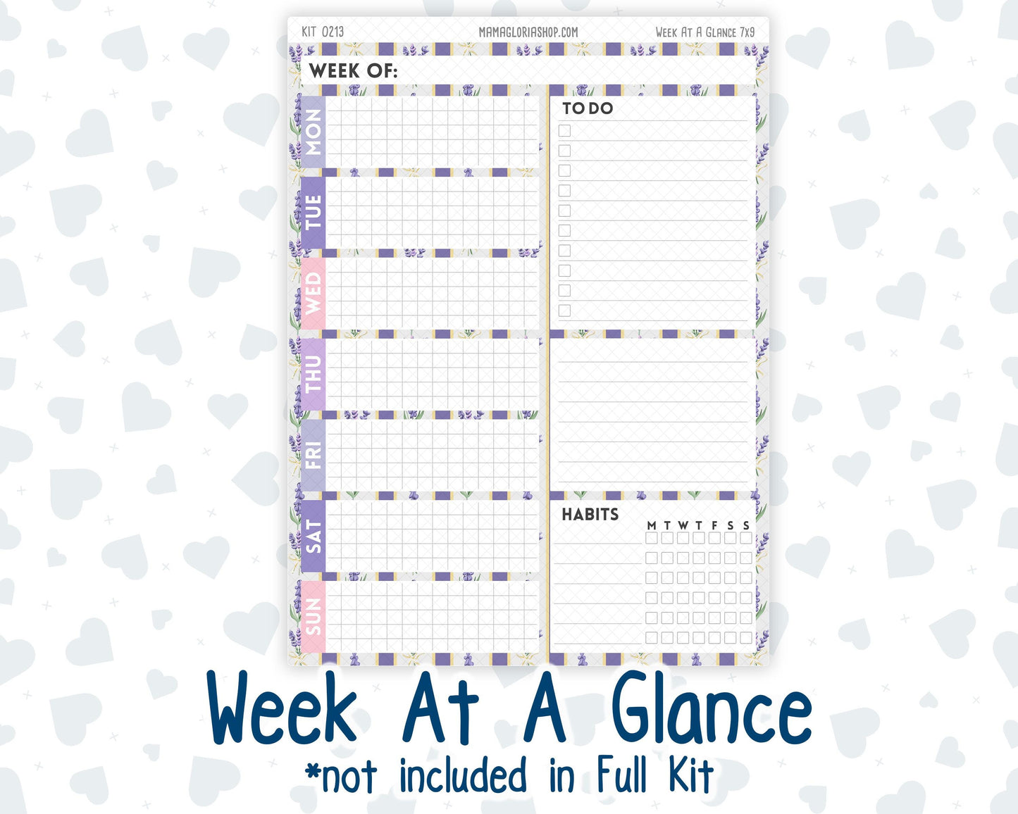 Kit 0213- 7x9 Plum Paper Daily - Provence - Planner - April