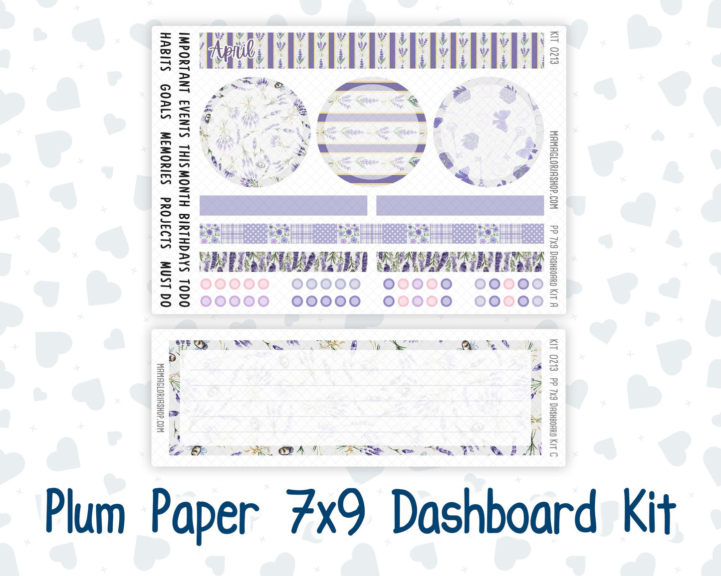Kit 0213 Plum Paper 7x9 – Dashboard - Provence - April