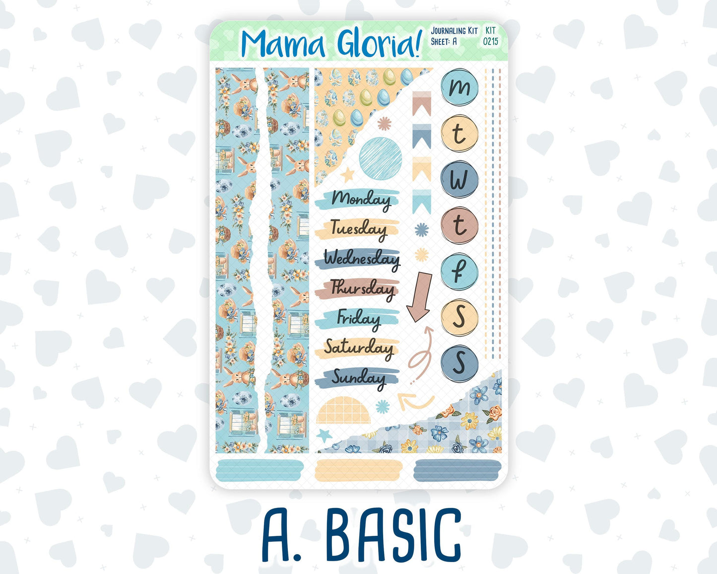 Kit 0215 - Easter Morning - Journaling Kit - April- For Planner - Notebook - Journal