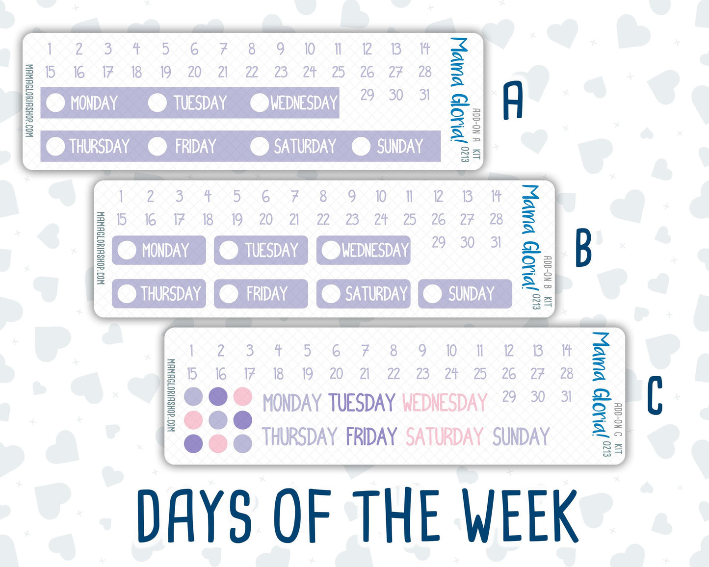Kit 0213 Add Ons - Provence - April- Planner Stickers - Kit