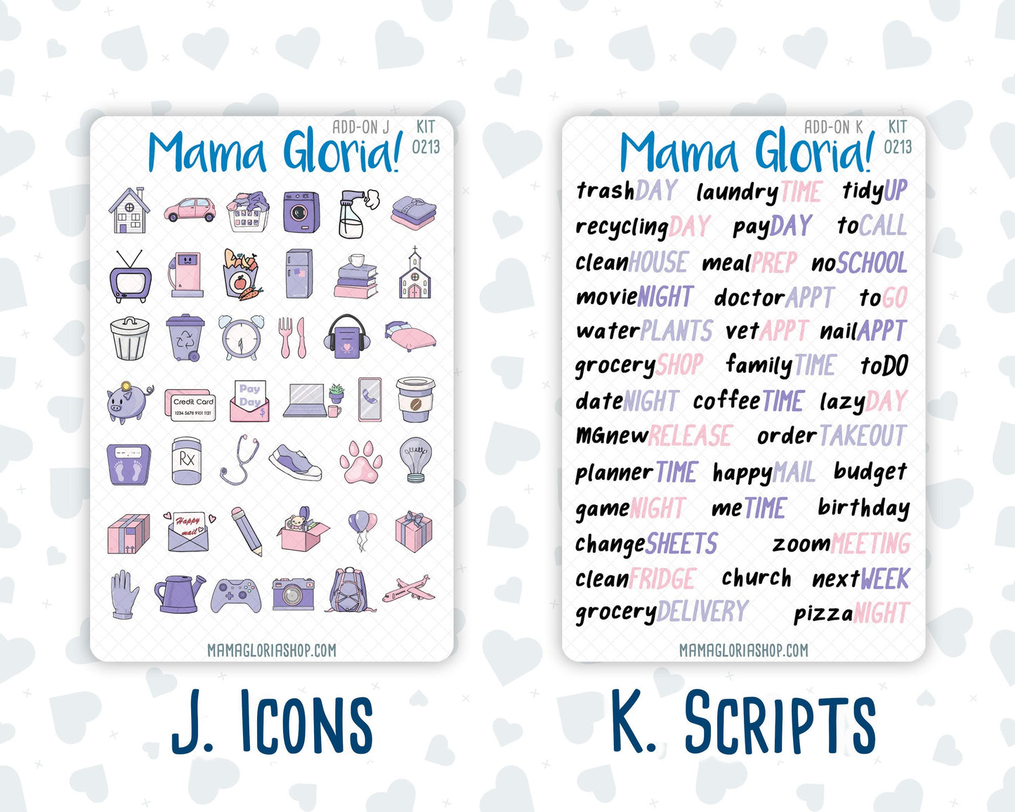 Kit 0213 Add Ons - Provence - April- Planner Stickers - Kit