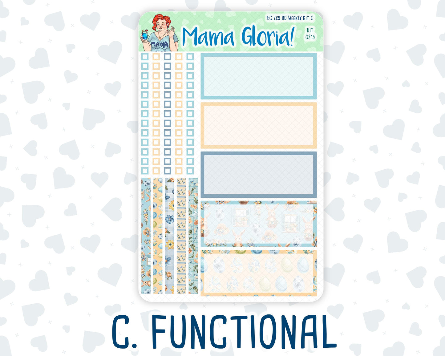 Kit 0215- 7x9 Daily Duo - Easter Morning- April - Planner