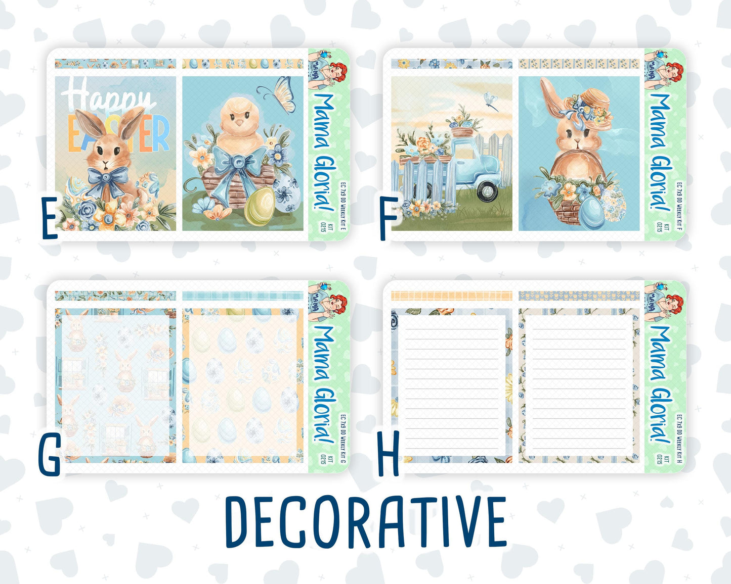 Kit 0215- 7x9 Daily Duo - Easter Morning- April - Planner