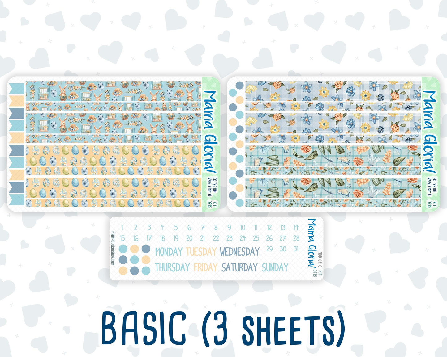Kit 0215- 7x9 Daily Duo - Easter Morning- April - Planner