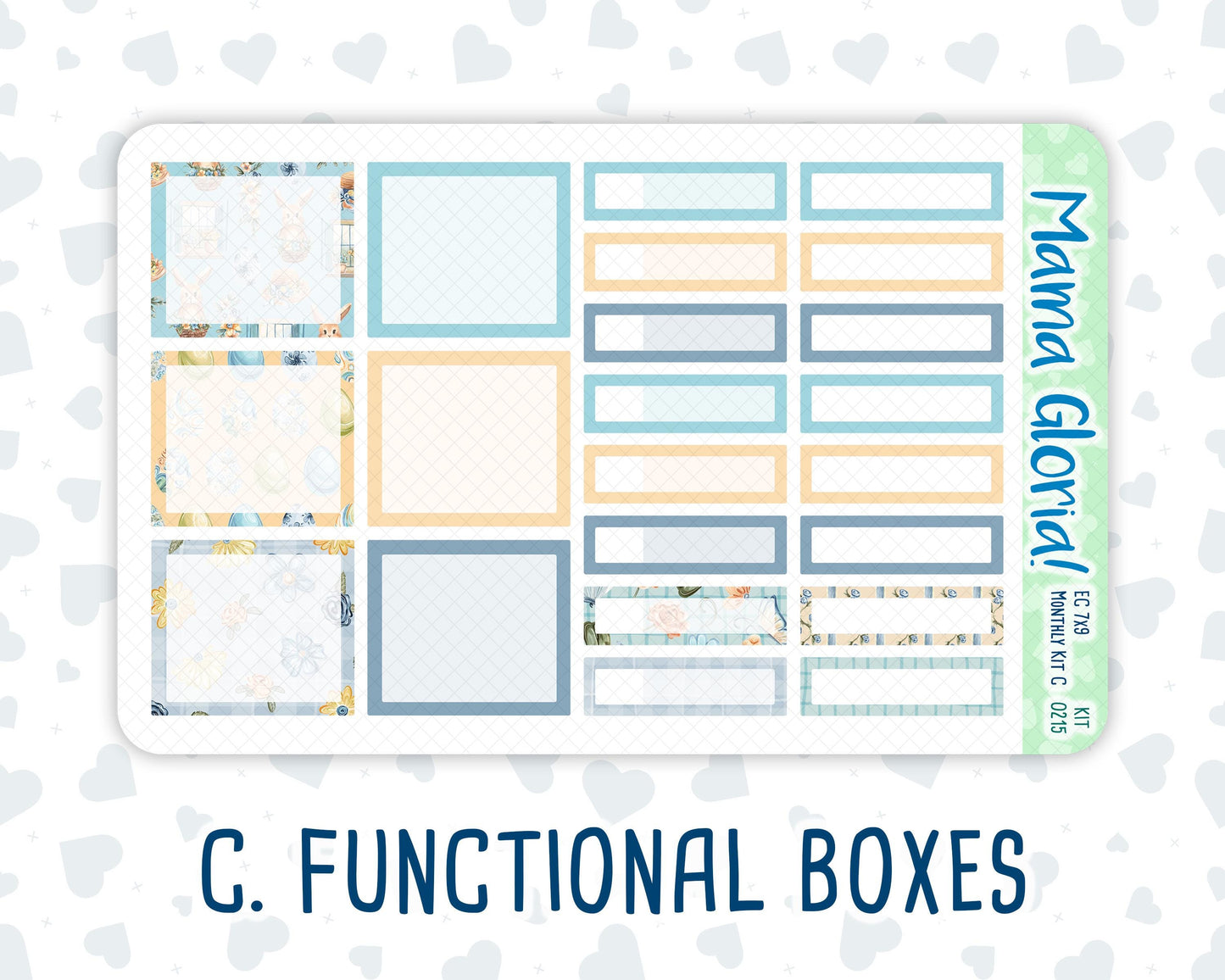 Kit 0215- 7x9 - Monthly - Easter Morning- April- For EC Planners