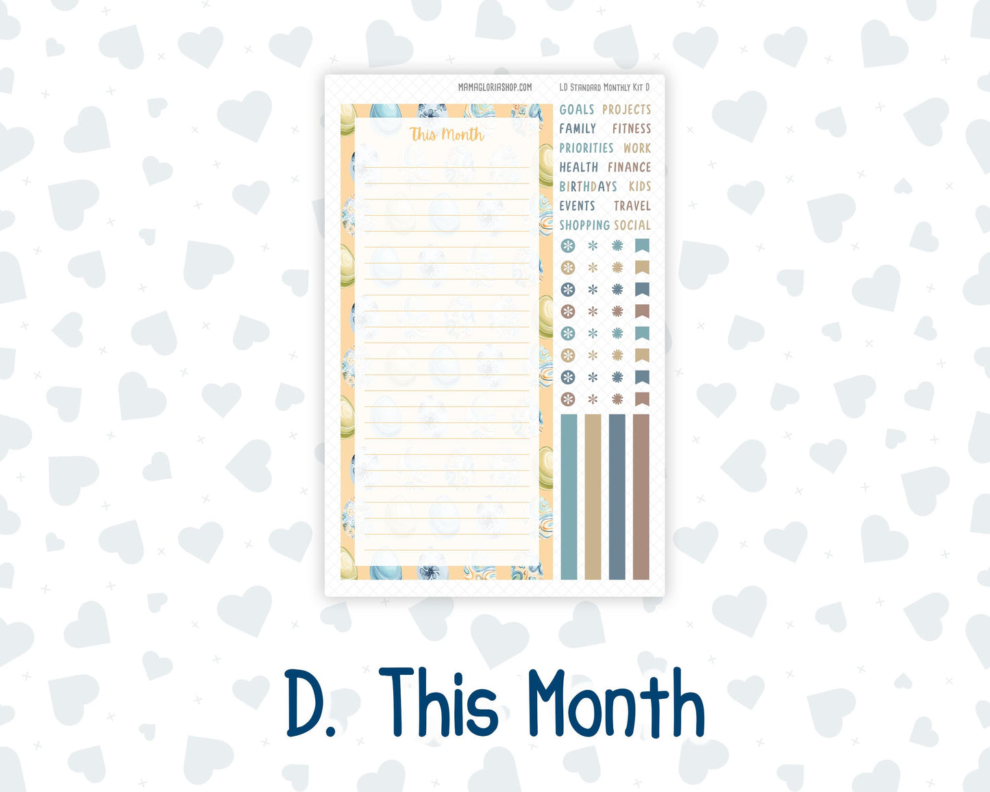 Kit 0215 Laurel Denise Standard Size – Monthly - Easter Morning- April