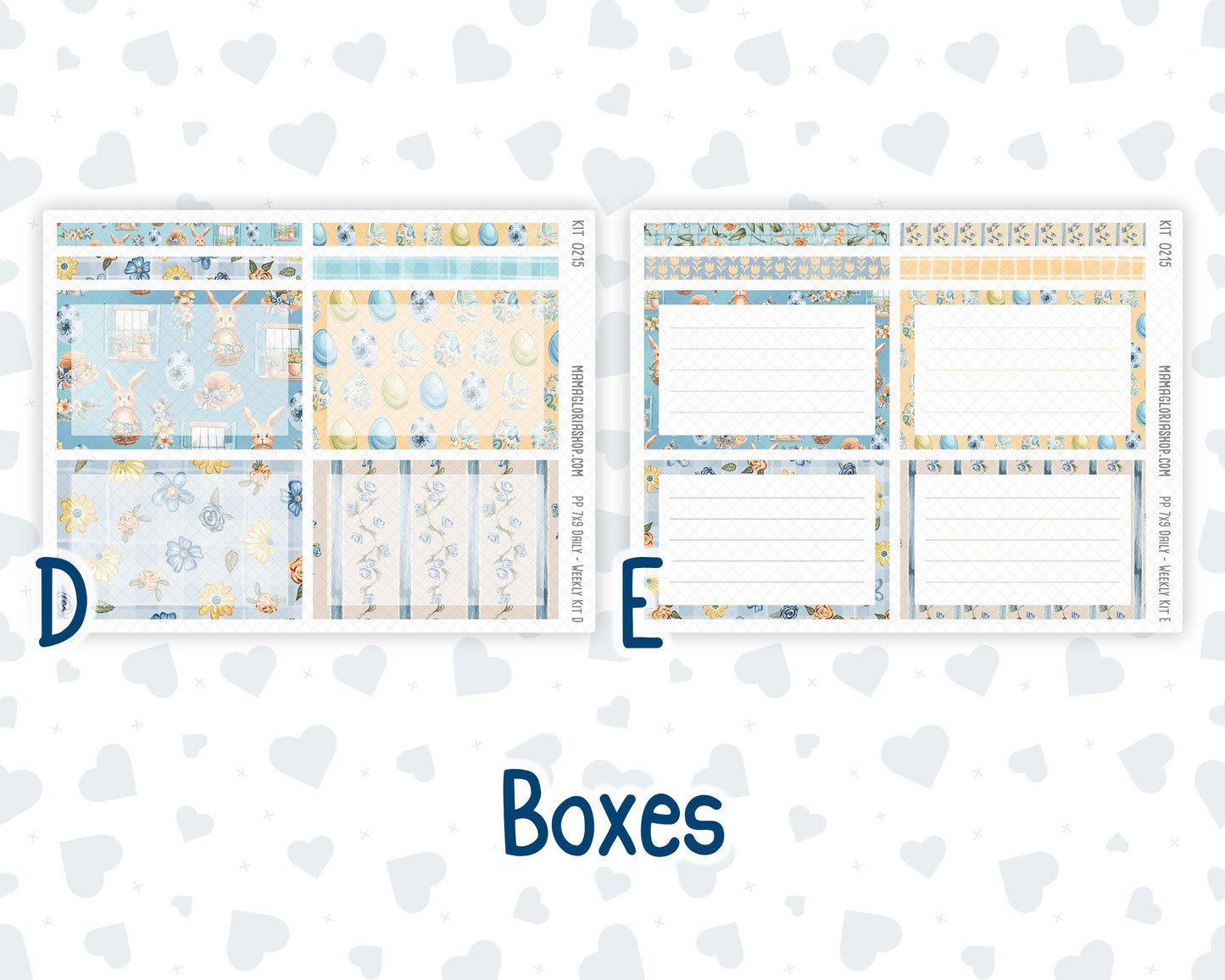 Kit 0215- 7x9 Plum Paper Daily - Easter Morning- Planner - April
