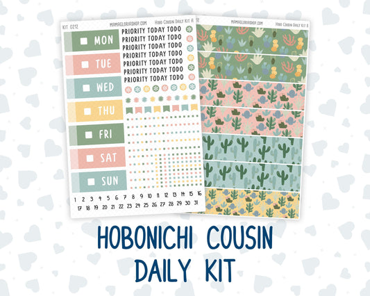 Kit 0212- Hobonichi Cousin – Daily Kit - Prickly And Pretty - April