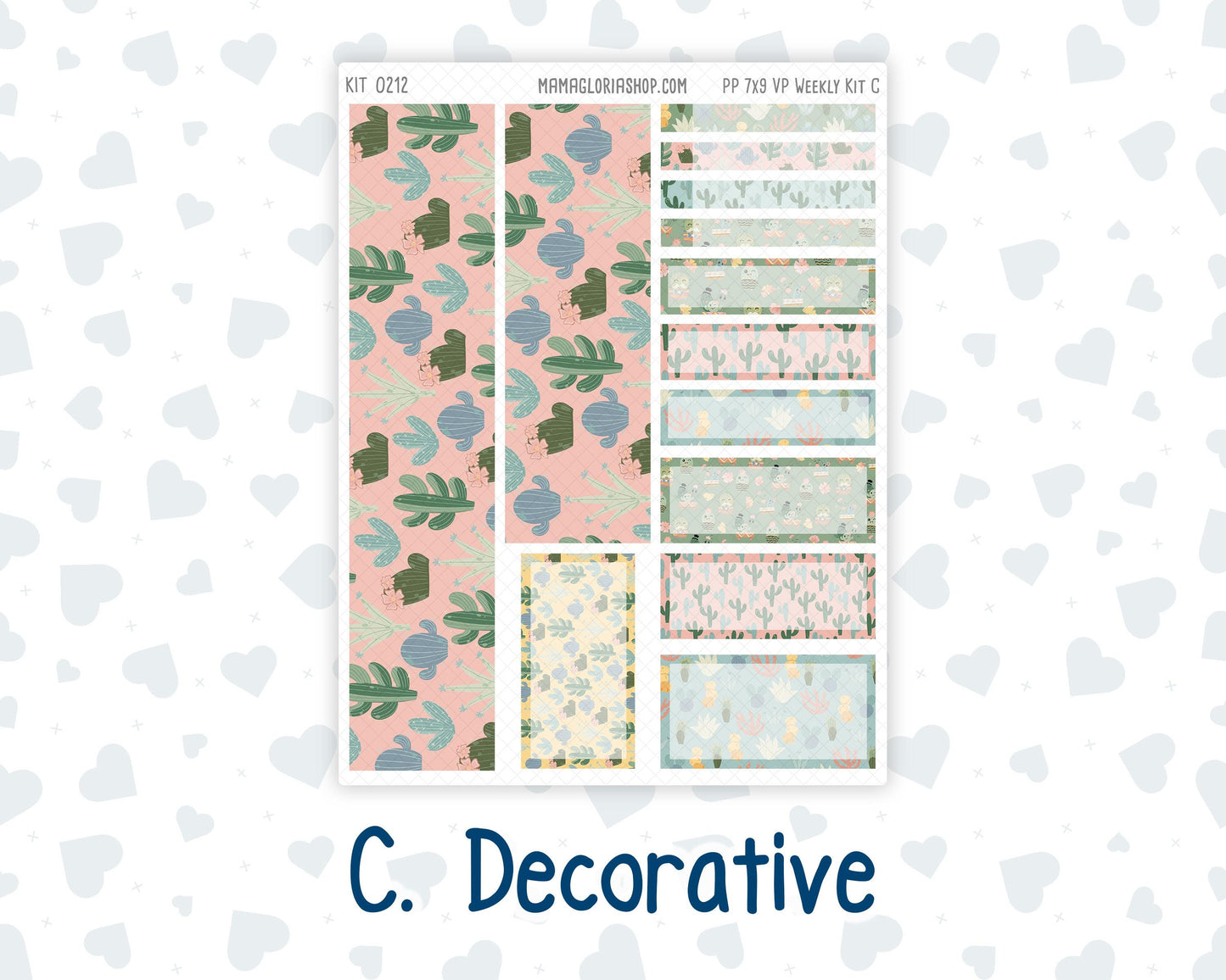 Kit 0212- 7x9 Plum Paper Vertical Priorities - Prickly And Pretty- April