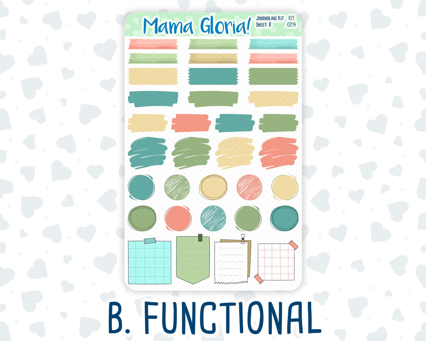Kit 0214- Rooted In Spring - Journaling Kit - April- For Planner - Notebook - Journal