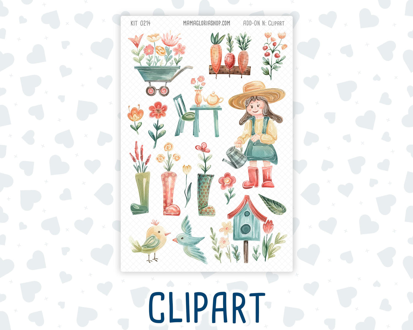Kit 0214- Rooted In Spring - Journaling Kit - April- For Planner - Notebook - Journal