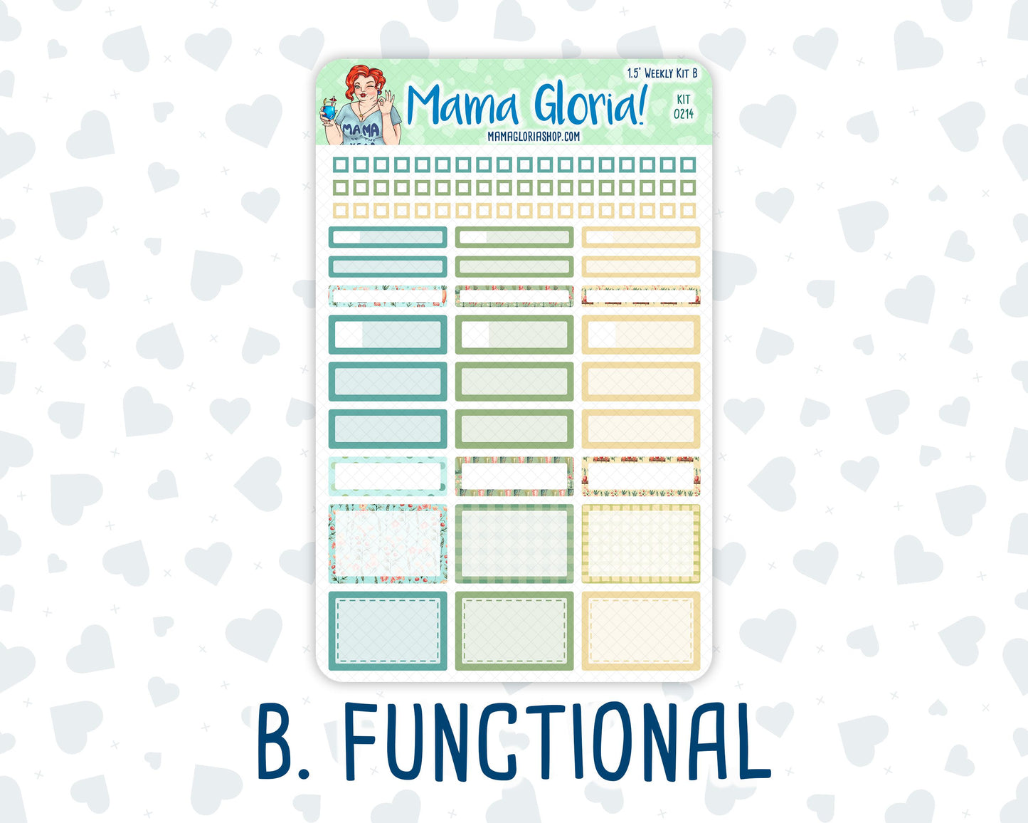 Kit 0214 - 1.5" - Rooted In Spring - April - Weekly Kit For Vertical and Hourly Planners