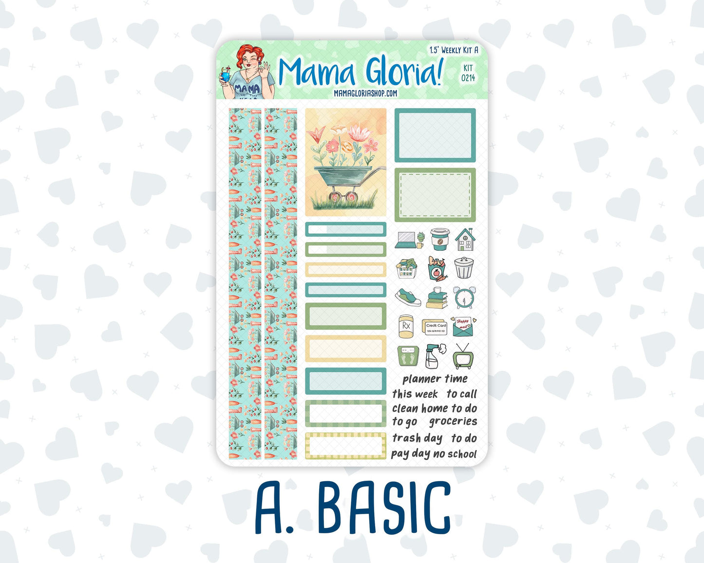 Kit 0214 - 1.5" - Rooted In Spring - April - Weekly Kit For Vertical and Hourly Planners