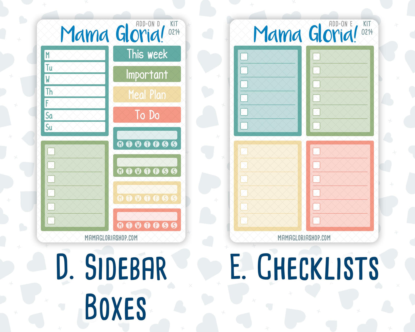 Kit 0214 Add Ons - Rooted In Spring - April- Planner Stickers - Kit