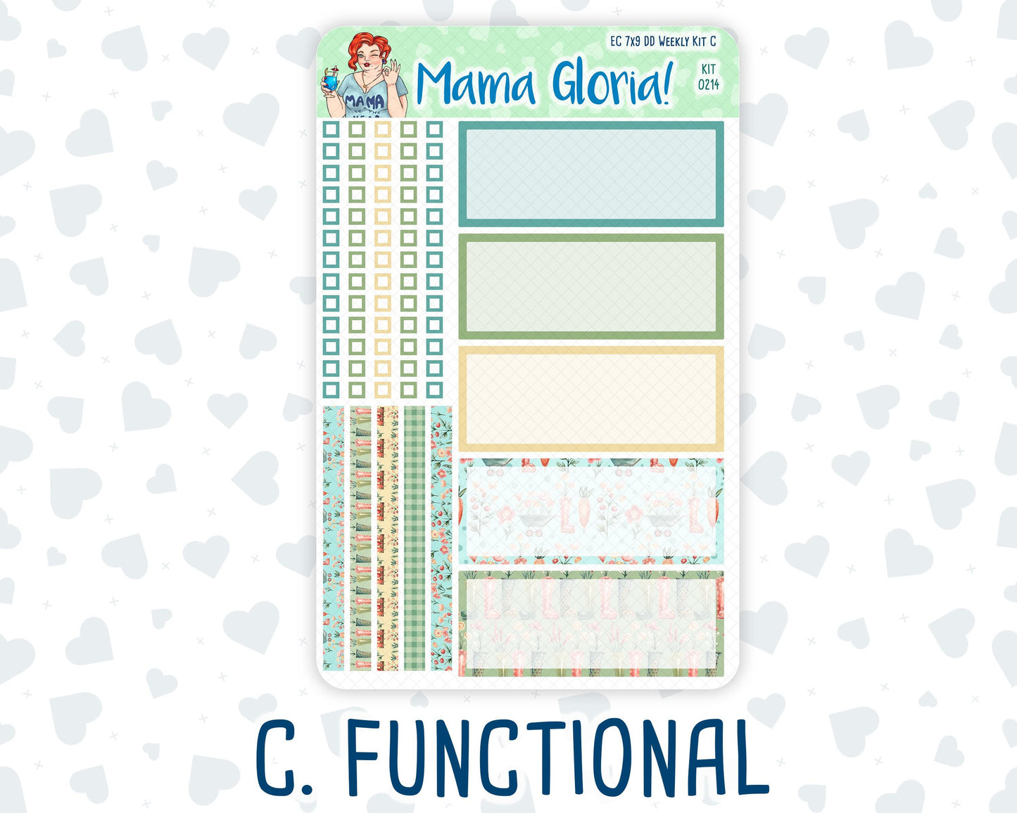 Kit 0214- 7x9 Daily Duo - Rooted In Spring - April - Planner