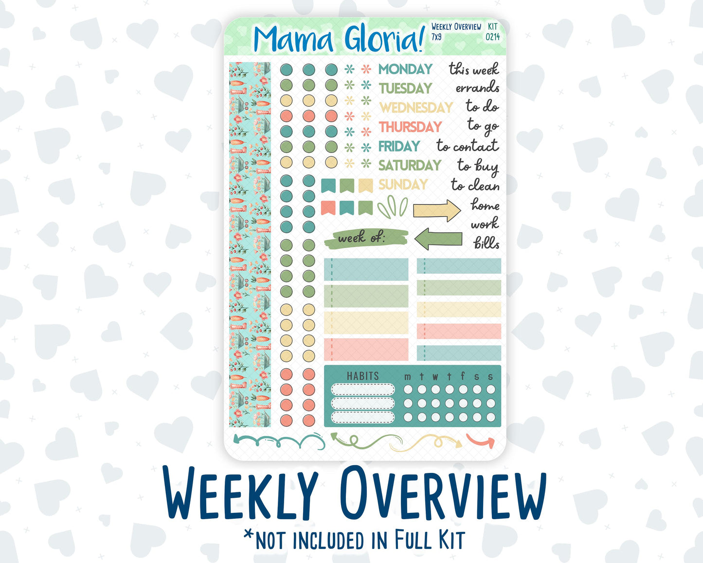 Kit 0214- 7x9 Daily Duo - Rooted In Spring - April - Planner