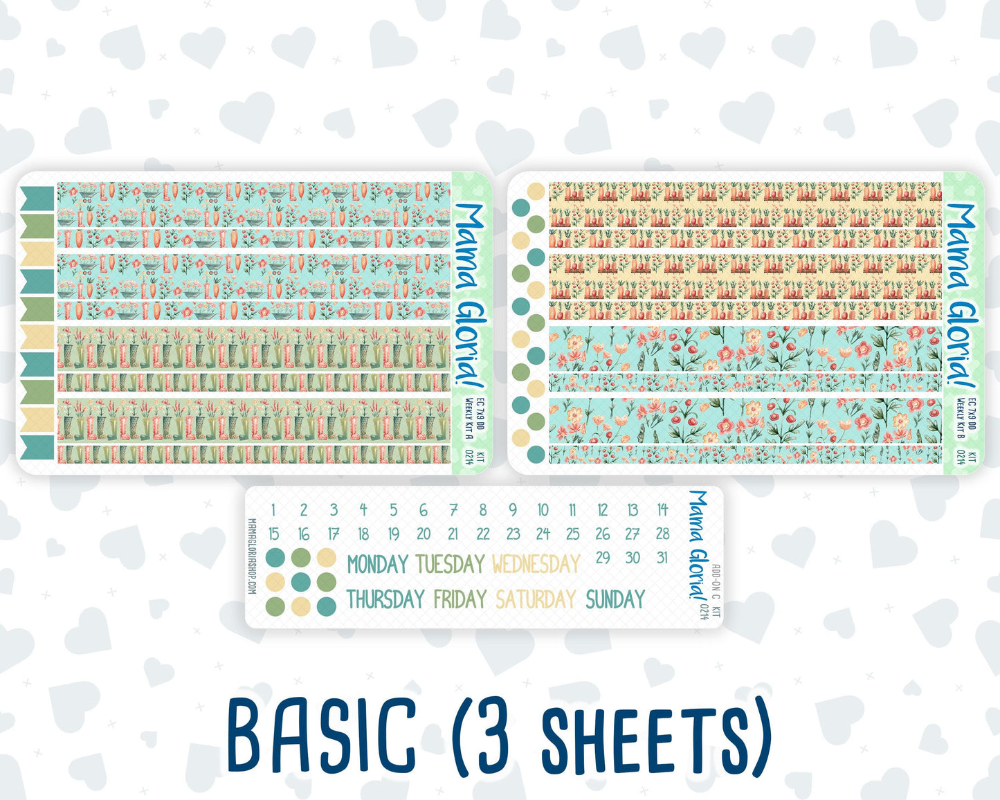 Kit 0214- 7x9 Daily Duo - Rooted In Spring - April - Planner
