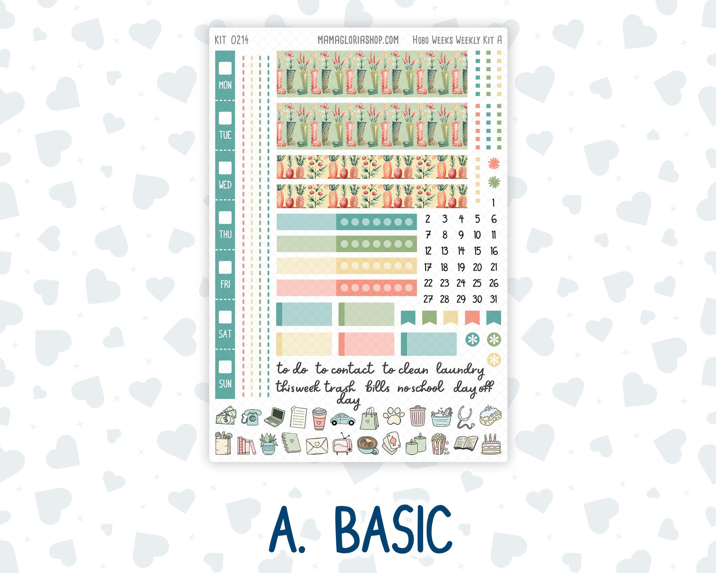 Kit 0214 Hobonichi Weeks – Weekly Kit - Rooted In Spring - April