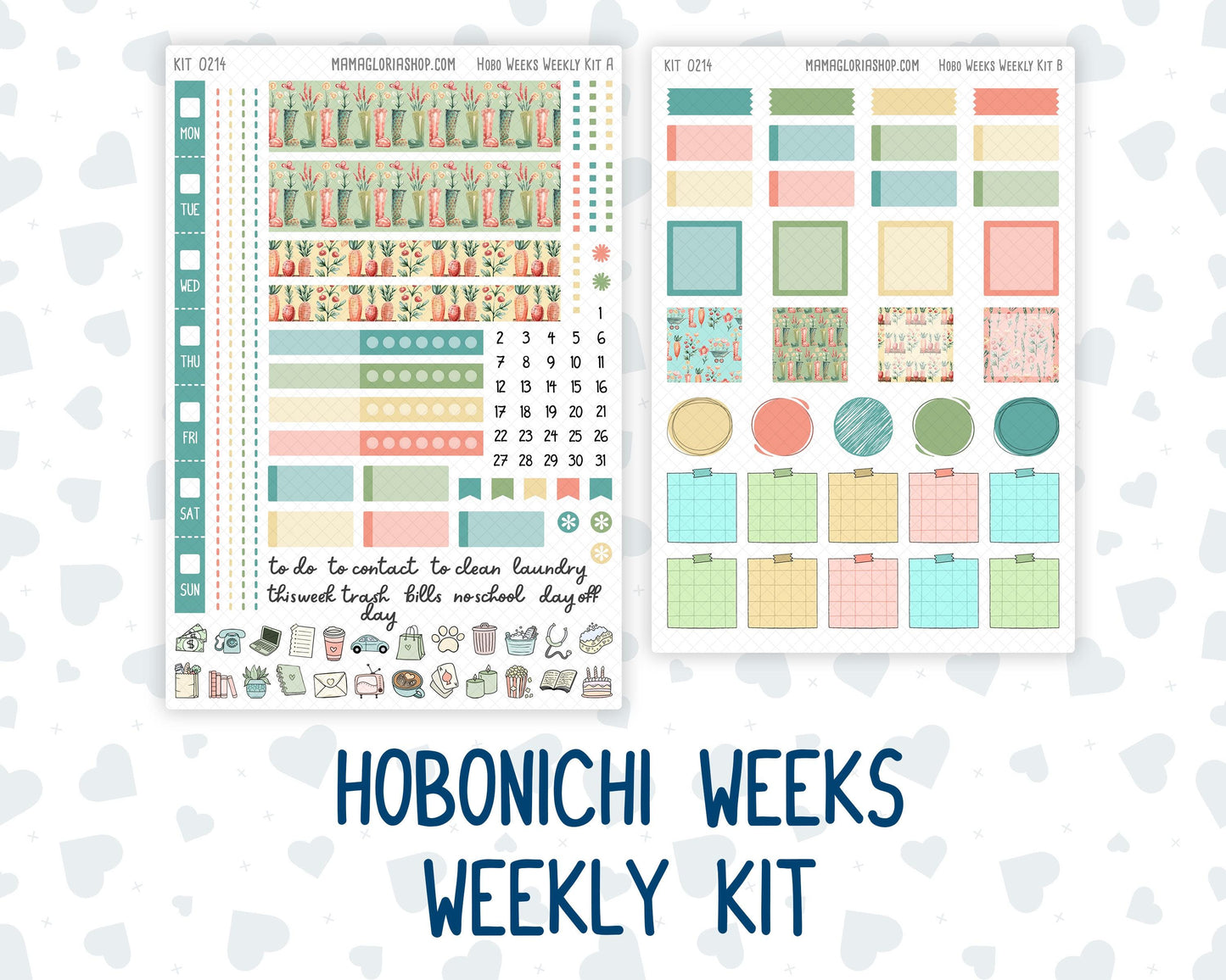 Kit 0214 Hobonichi Weeks – Weekly Kit - Rooted In Spring - April